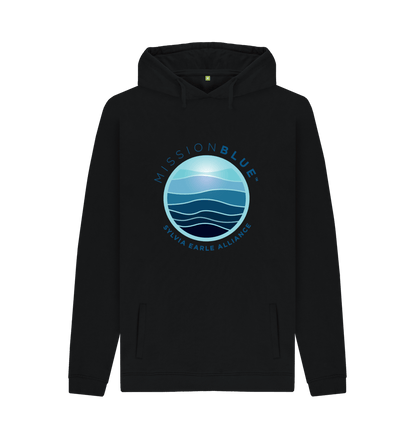 Black Printed Hoody Front