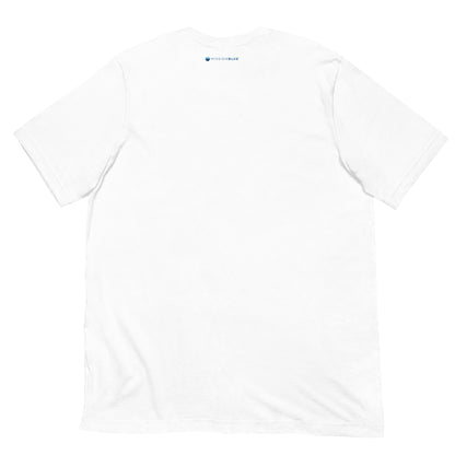 Unisex T-shirt – White or Steel Blue