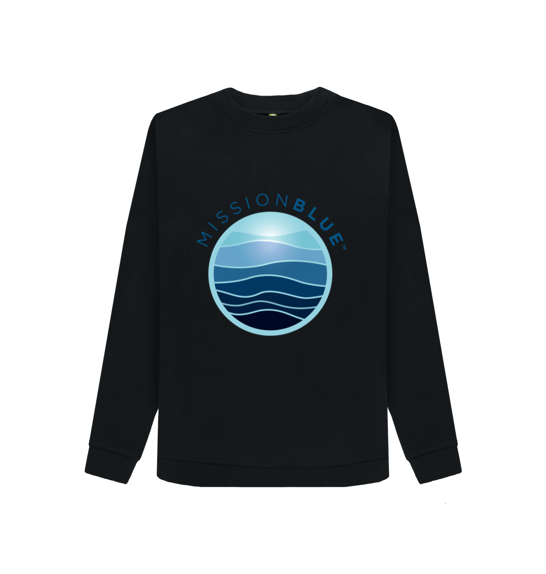 Black Printed Sweater Front