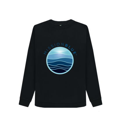 Black Printed Sweater Front