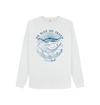 White Women's Light Jumper (Crewneck) No Blue No Green