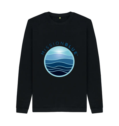 Black Men's Crewneck Sweatshirt \u2013 Logo