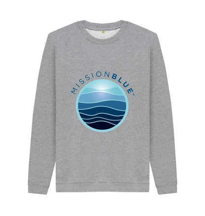 Light Heather Men's Crewneck Sweatshirt \u2013 Logo