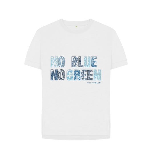 White No Blue No Green Coral Women's Relaxed Fit Tee