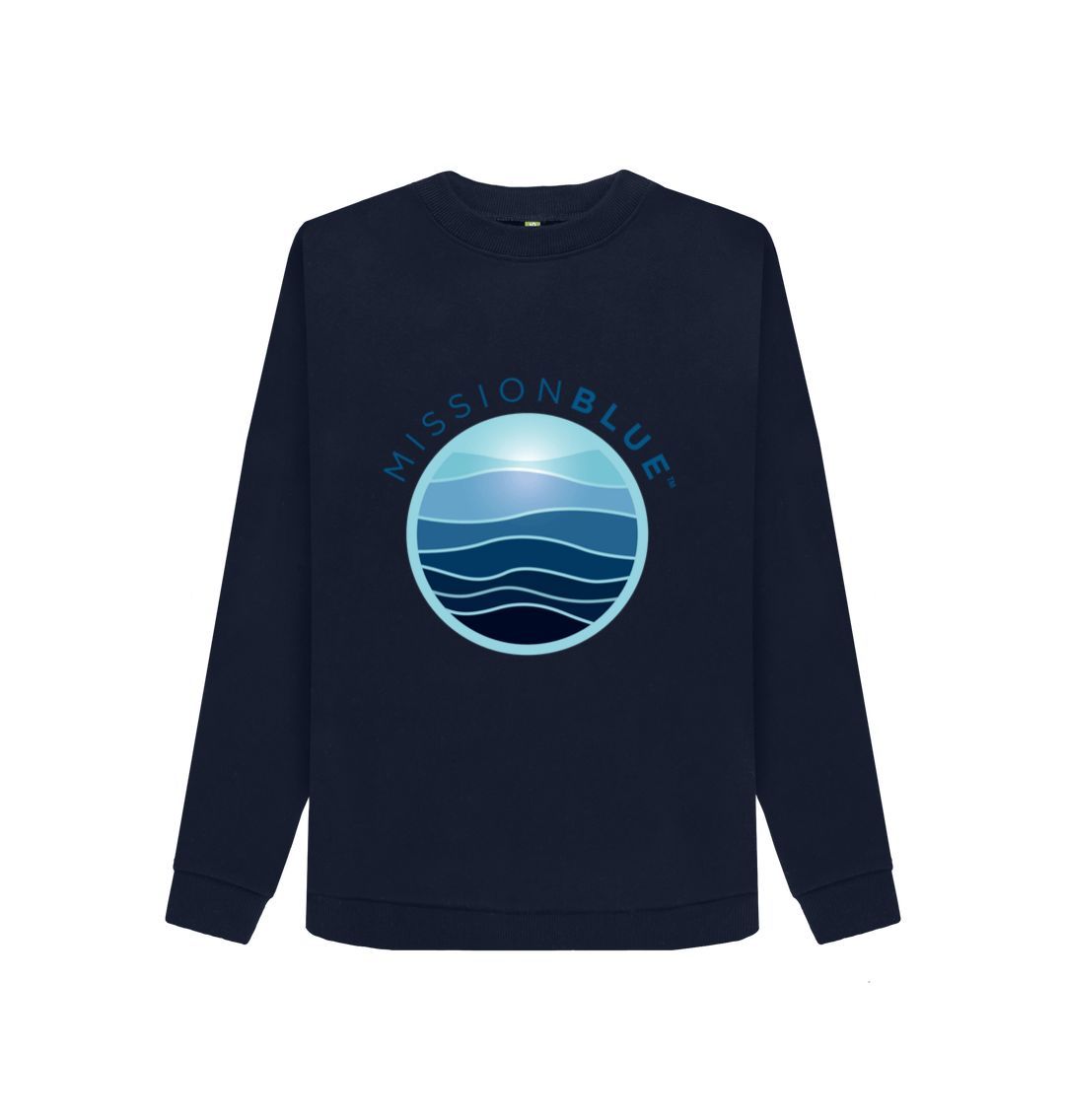 Navy Blue Women's Jumper (Crewneck) \u2013 Logo