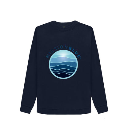 Navy Blue Women's Jumper (Crewneck) \u2013 Logo