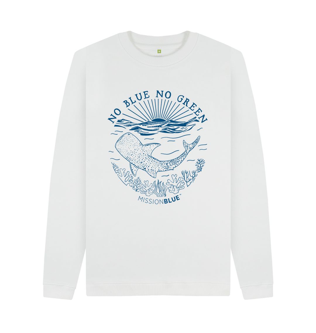 White Men's Light Sweatshirt No Blue No Green
